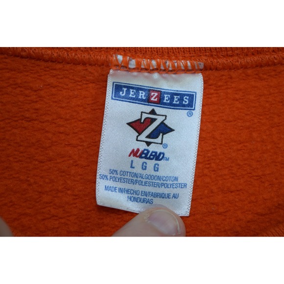 Vintage Y2K UVA University of Virginia Orange Crewneck Sweatshirt Mens L Jerzees - Picture 2 of 14